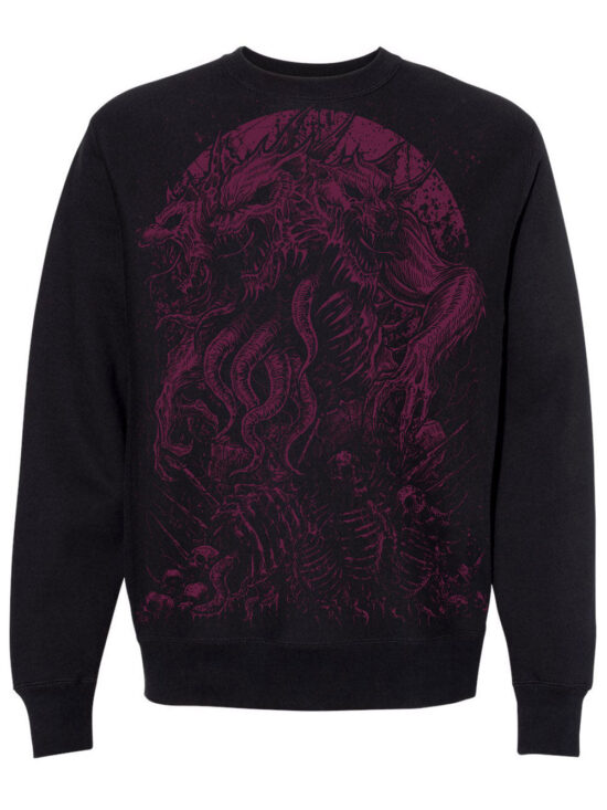 Three-Headed Werewolf Sweatshirt [WINE RED]