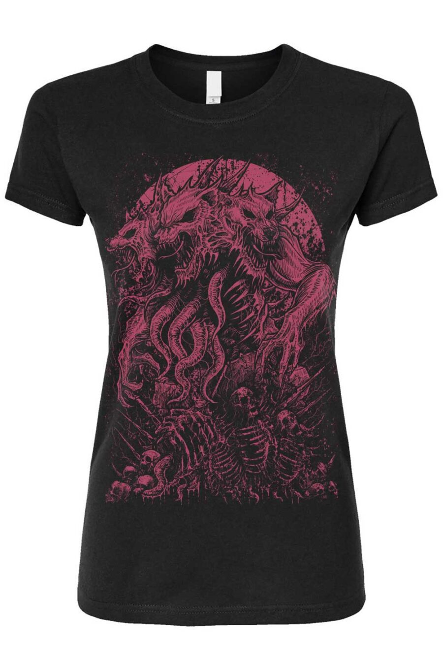 Three-Headed Werewolf T-shirt [WINE RED]