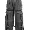 Tripp NYC Denim X Strap Pants [BLACK DENIM]