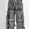 Tripp NYC X-Strap Pants [BLACK FOG WASH DENIM]