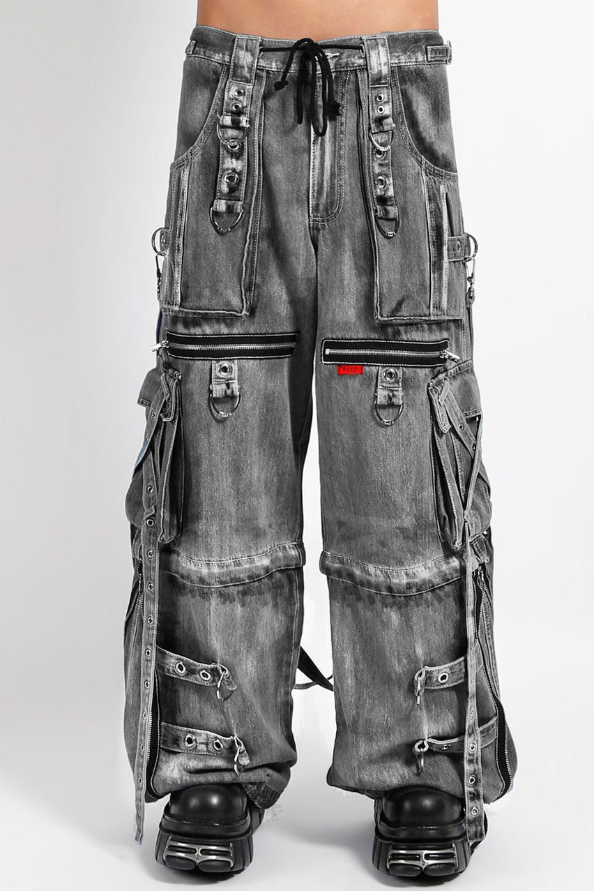Tripp NYC X-Strap Pants [BLACK FOG WASH DENIM]
