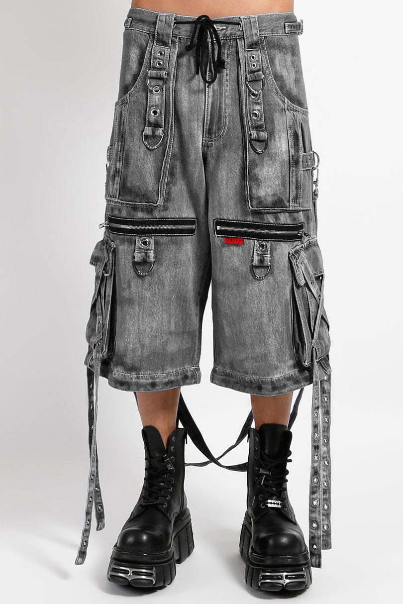 Tripp NYC X-Strap Pants [BLACK FOG WASH DENIM]