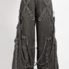 Tripp NYC Denim X Strap Pants [BLACK DENIM]