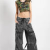Tripp NYC Denim X Strap Pants [BLACK DENIM]