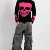 Tripp NYC Denim X Strap Pants [BLACK DENIM]