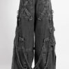 Tripp NYC Denim X Strap Pants [BLACK DENIM]