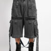 Tripp NYC Denim X Strap Pants [BLACK DENIM]