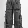 Tripp NYC Denim X Strap Pants [BLACK DENIM]