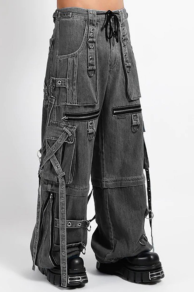 Tripp NYC Denim X Strap Pants [BLACK DENIM]