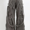 Tripp NYC Denim X Strap Pants [BLACK DENIM]