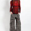 Tripp NYC Denim X Strap Pants [BLACK DENIM]