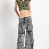 Tripp NYC X-Strap Pants [BLACK FOG WASH DENIM]