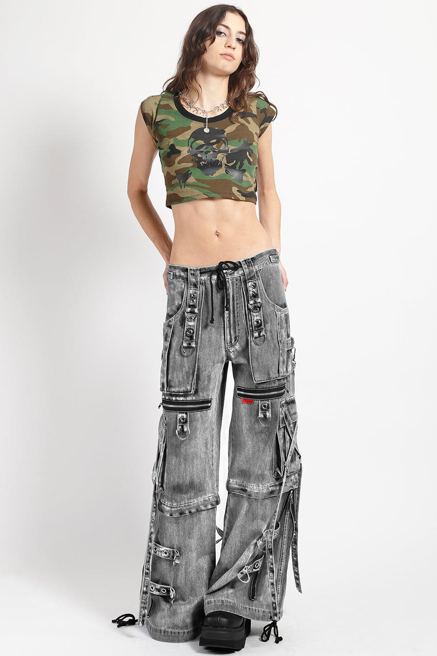 Tripp NYC X-Strap Pants [BLACK FOG WASH DENIM]
