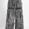 Tripp NYC X-Strap Pants [BLACK FOG WASH DENIM]