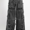 Tripp NYC Denim X Strap Pants [BLACK DENIM]