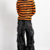Tripp NYC Denim Strap Pants [Black Ink Wash]
