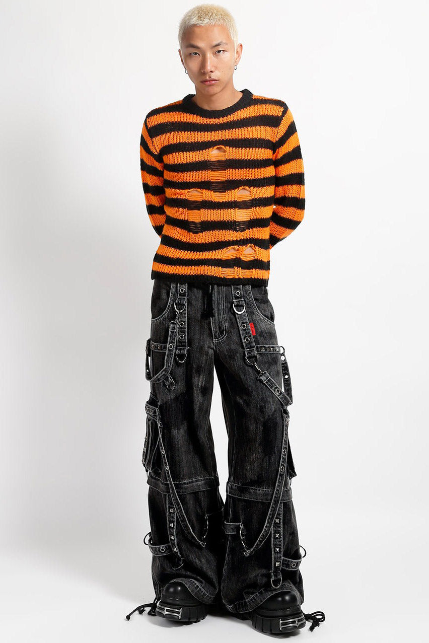 Tripp NYC Denim Strap Pants [Black Ink Wash]