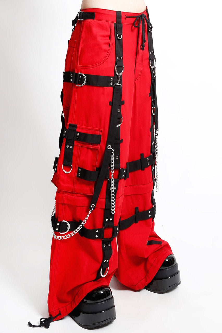 Tripp NYC Harness Dark Street Pants [Red/Black]