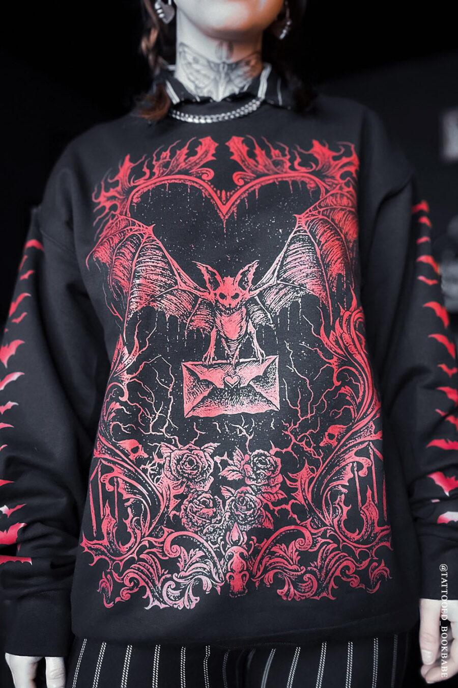 Bat Romance Sweatshirt [BLOOD RED]