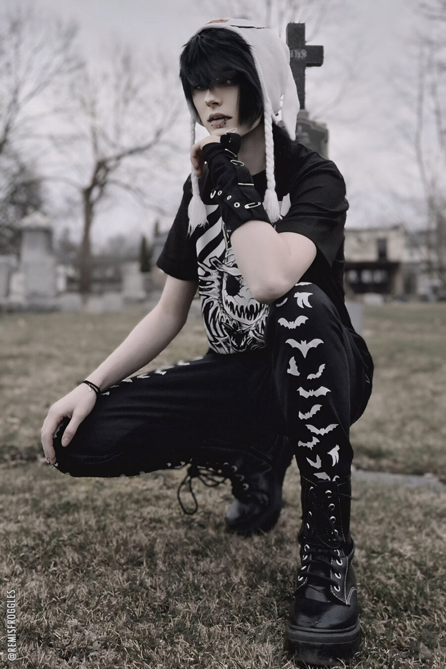 Vampire Bat Joggers [WHITE BATS]
