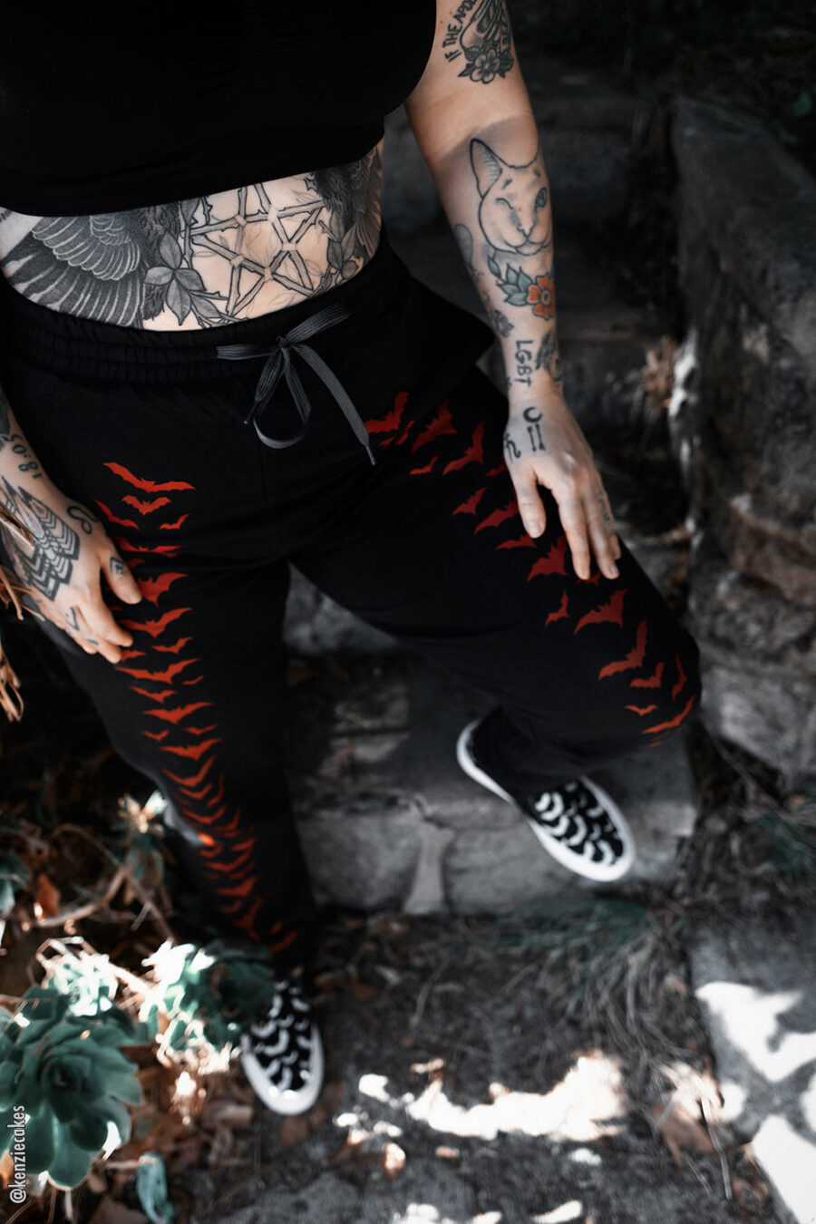 Vampire Bat Joggers [RED BATS]