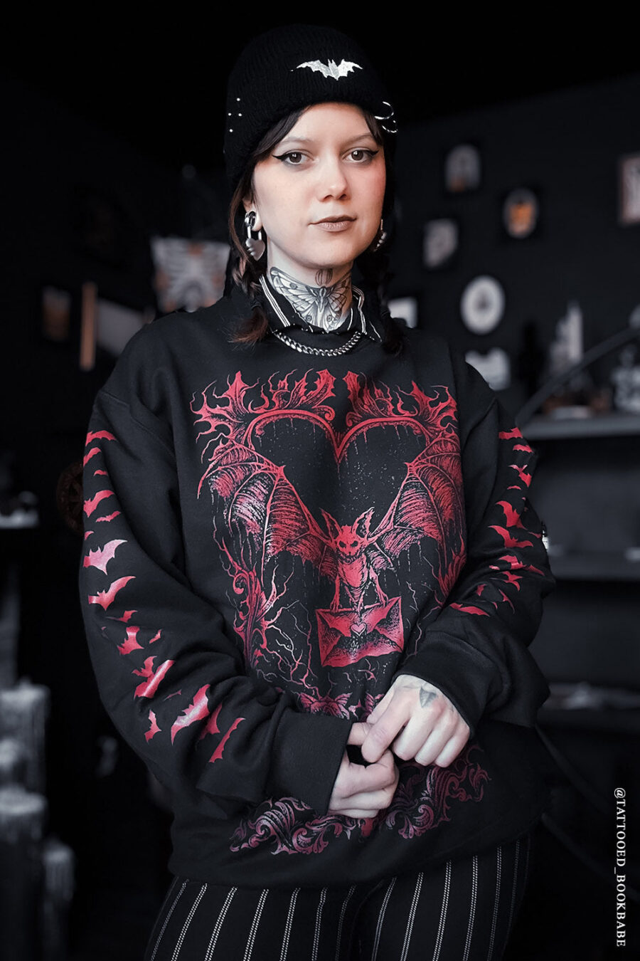 Bat Romance Sweatshirt [BLOOD RED]