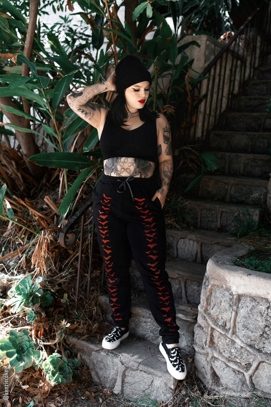 Vampire Bat Joggers [RED BATS]