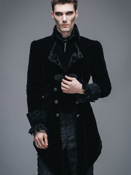 Black Blooded Velvet Coat