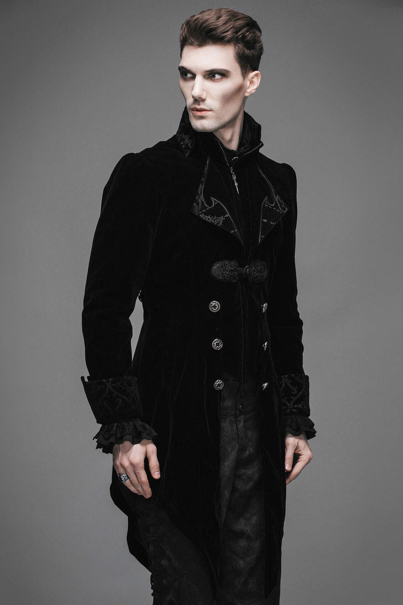 Black Blooded Velvet Coat