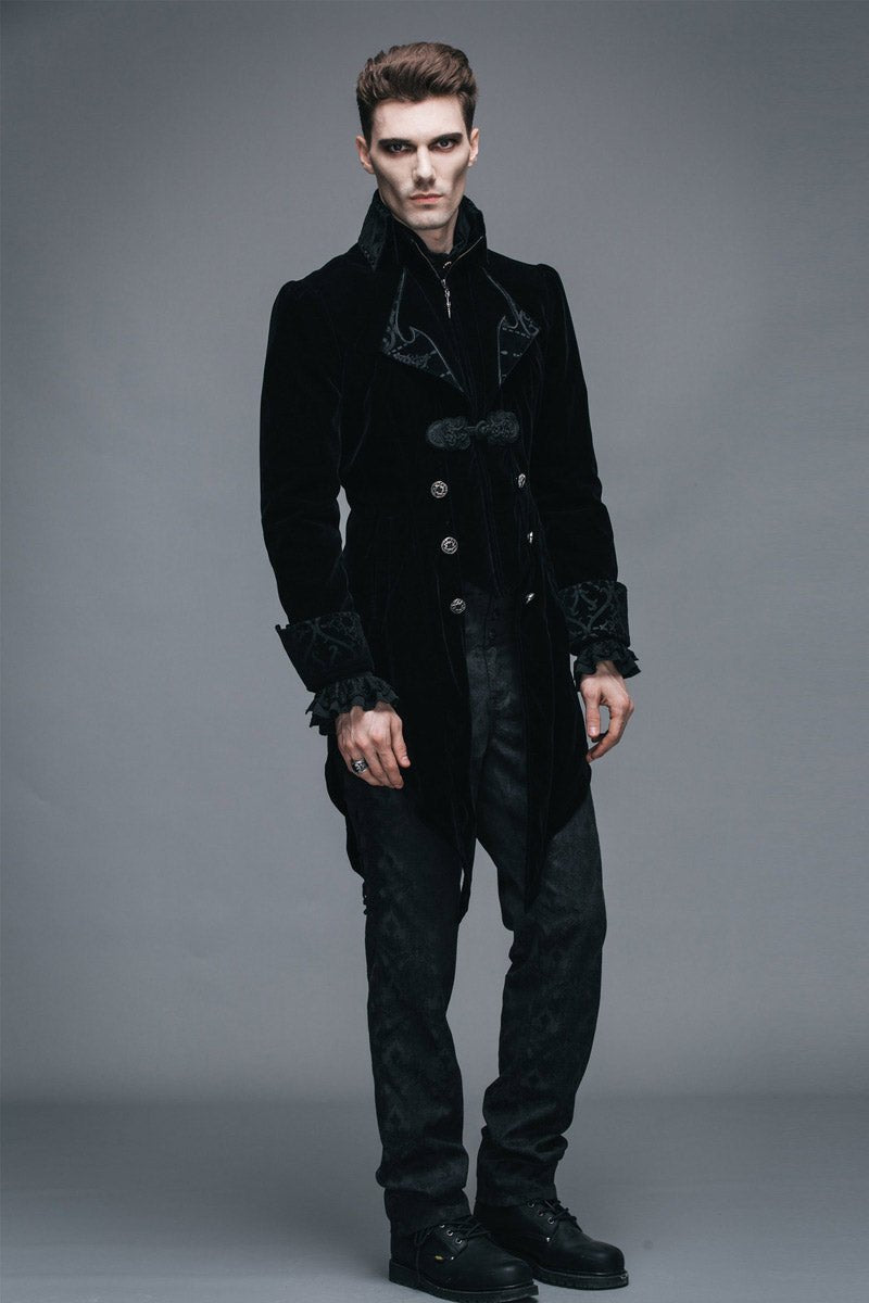 Black Blooded Velvet Coat