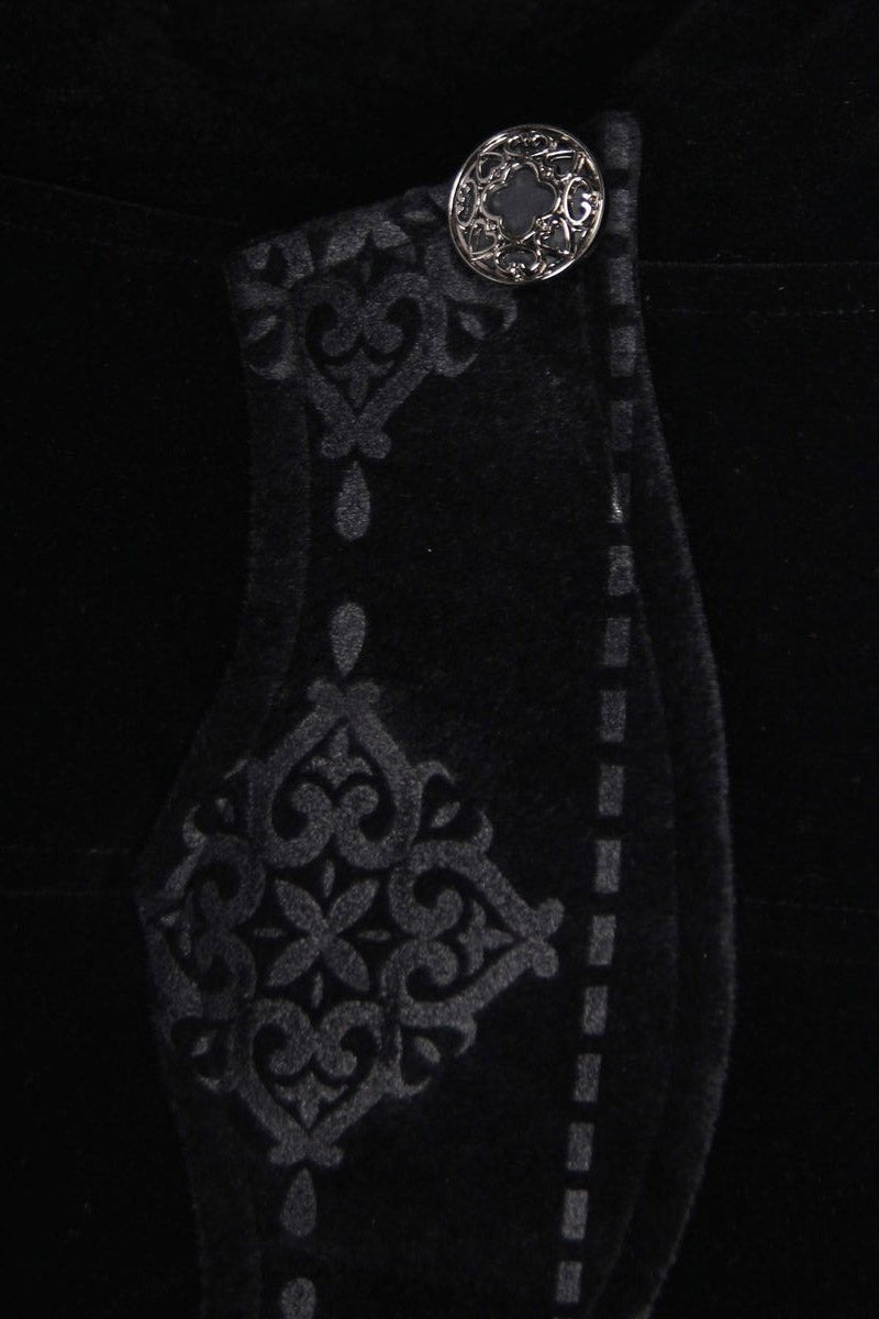 Black Blooded Velvet Coat