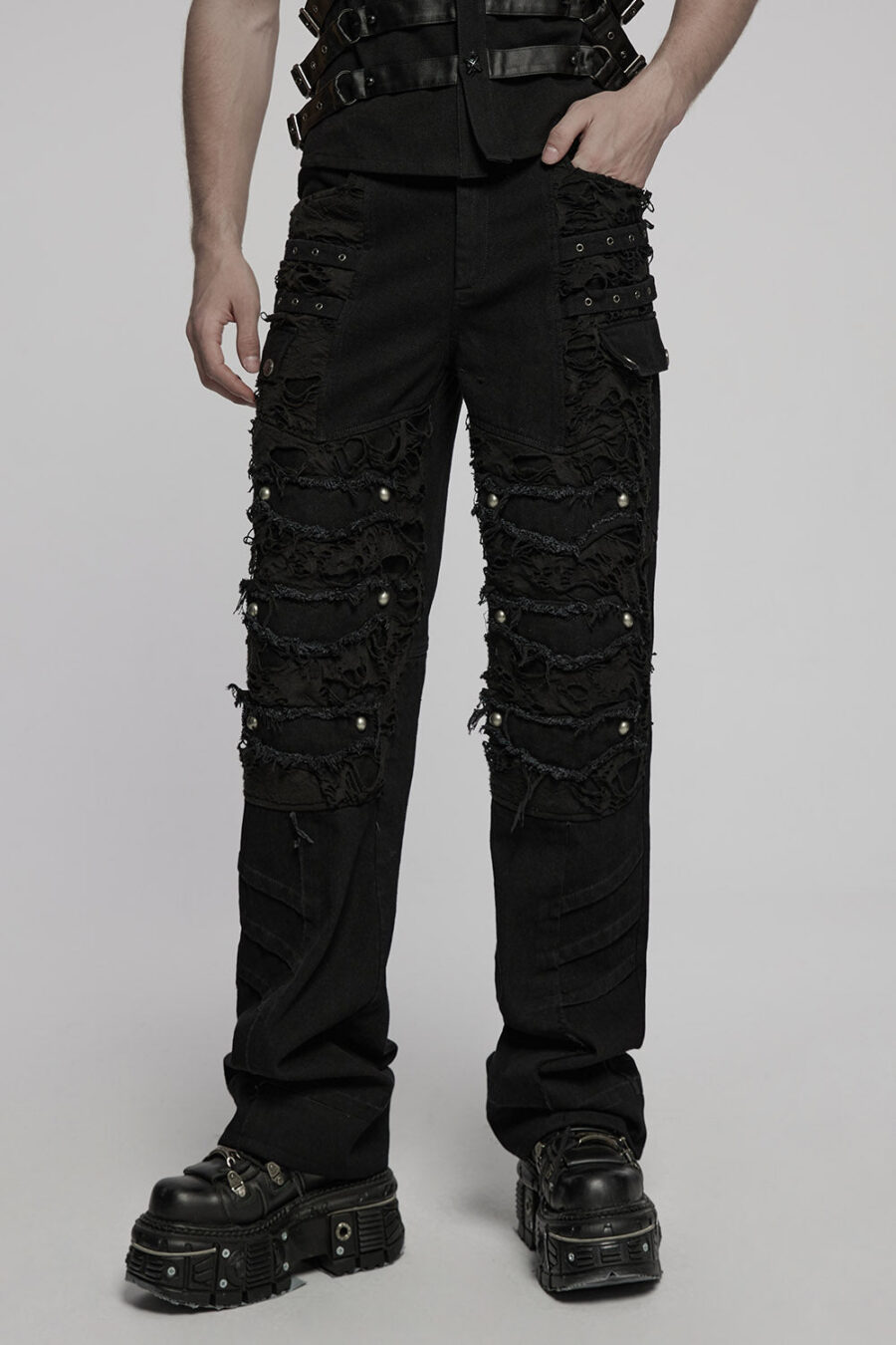 Spineshred Distressed Cargo Pants