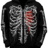 Bleeding Heart Skeleton Hoodie