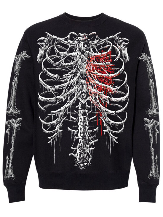 Bleeding Heart Skeleton Sweatshirt