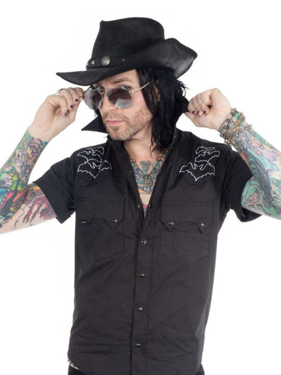 Bat Bone White Western Shirt