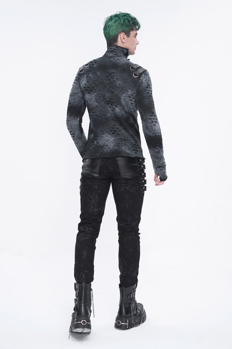 Cadaver Ripped Turtleneck Top