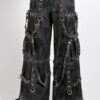 Tripp NYC Denim Strap Pants [Black Ink Wash]