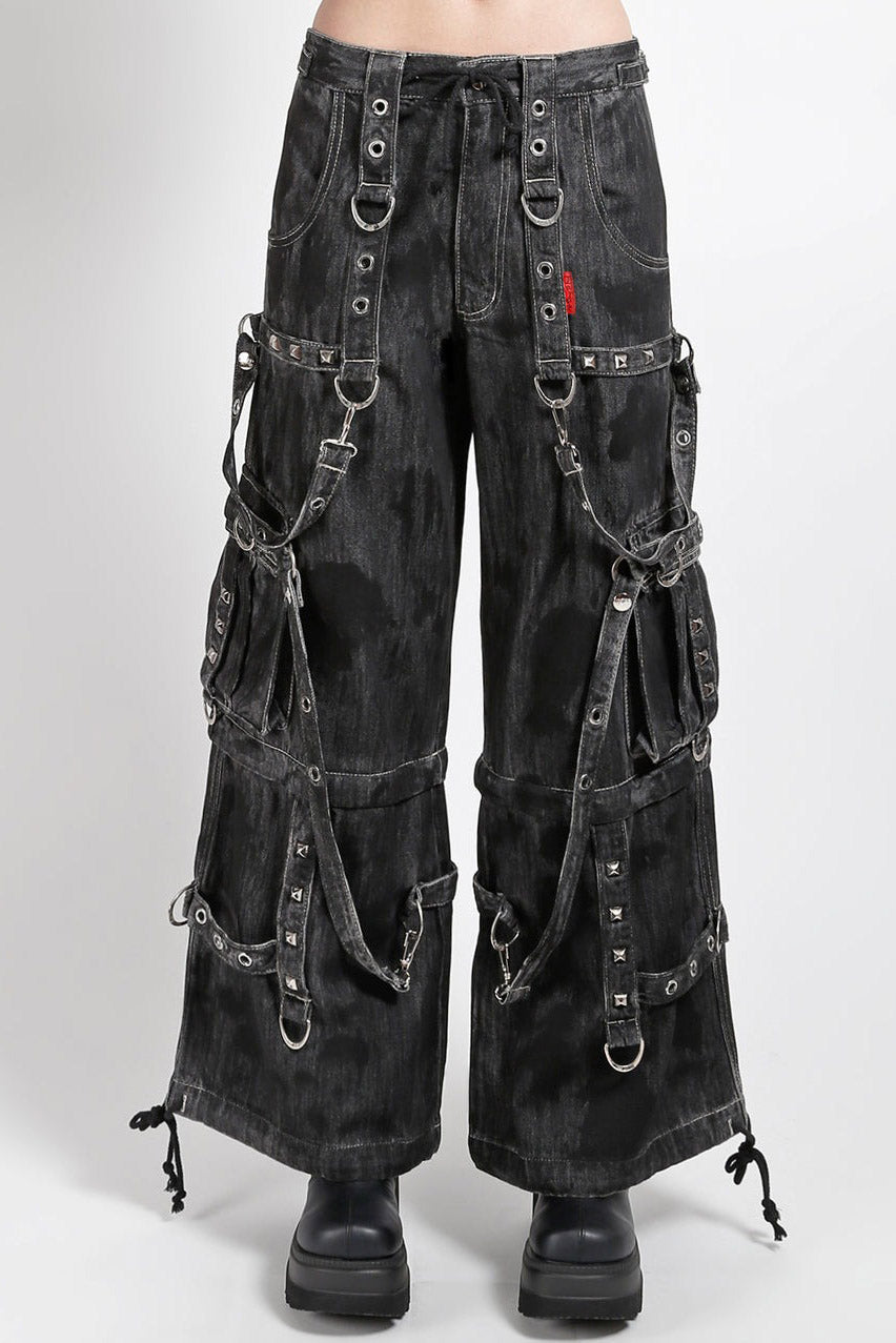 Tripp NYC Denim Strap Pants [Black Ink Wash]
