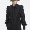 Lestat Button Down Damask Top
