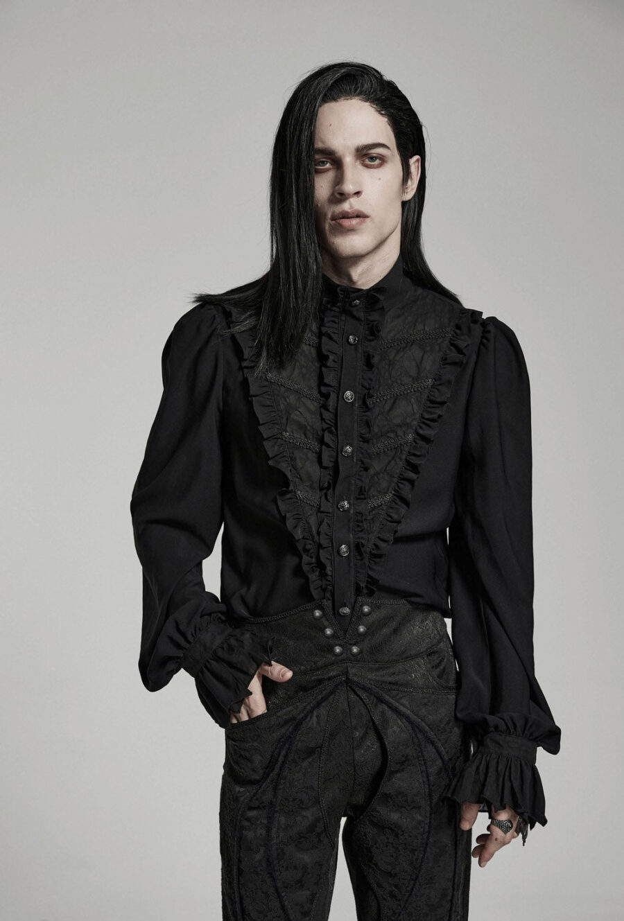 Coffinry Tattered Button-Up Shirt