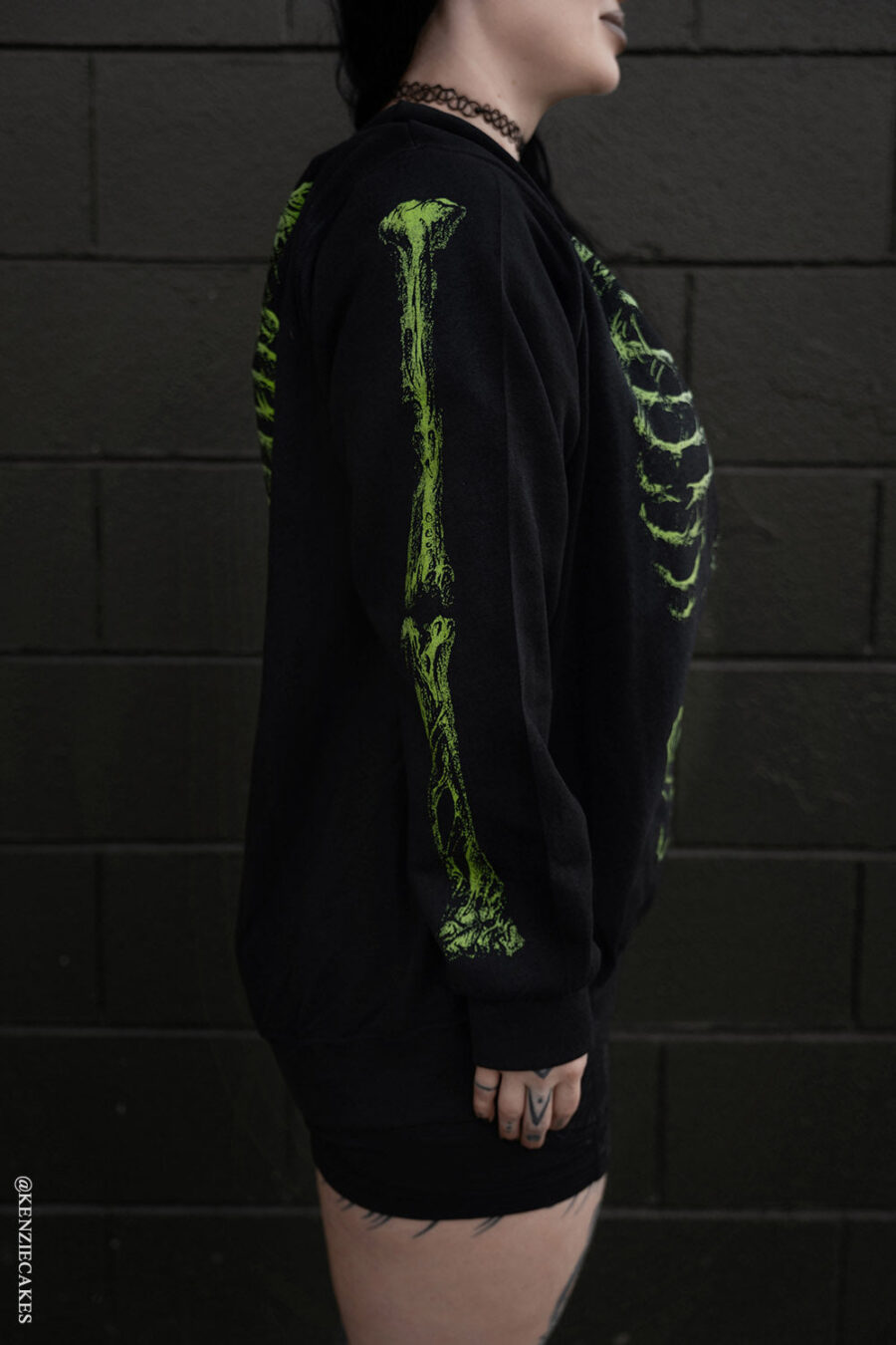 Zombie Rot Skeleton Sweatshirt [Monster Green]