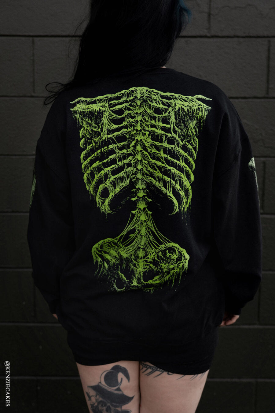 Zombie Rot Skeleton Sweatshirt [Monster Green]
