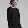 Dead Silence Distressed Long Sleeve Top