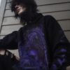 Death Raven Hoodie w/ Crow Sleeves [PURPLE]