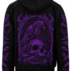 Death Raven Hoodie w/ Crow Sleeves [PURPLE]