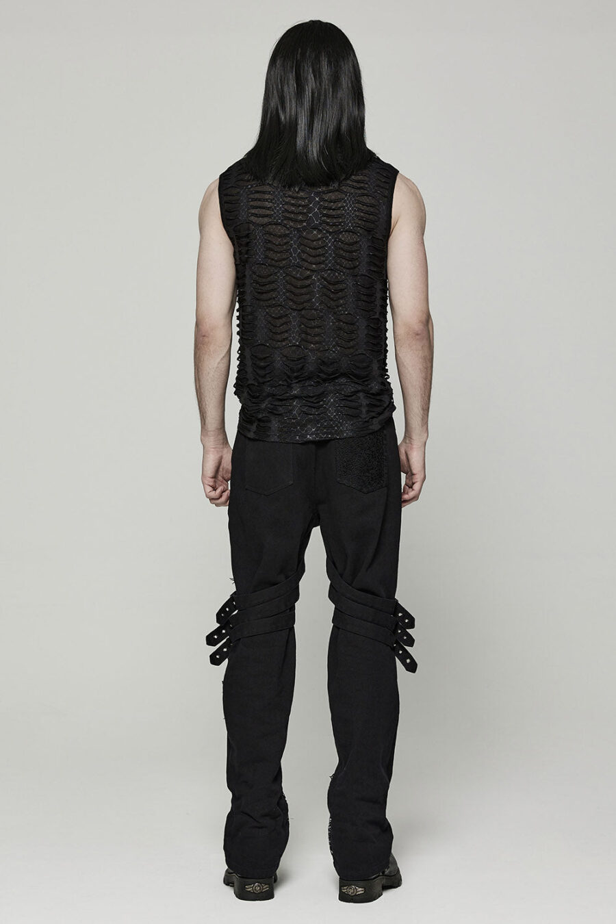 Deathweb Distressed Mesh Tank Top