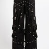 Tripp NYC Skull Stud Pants [BLACK/BLACK]