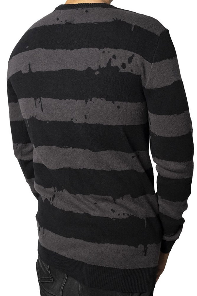 Destroyer Stripe Gray Sweater