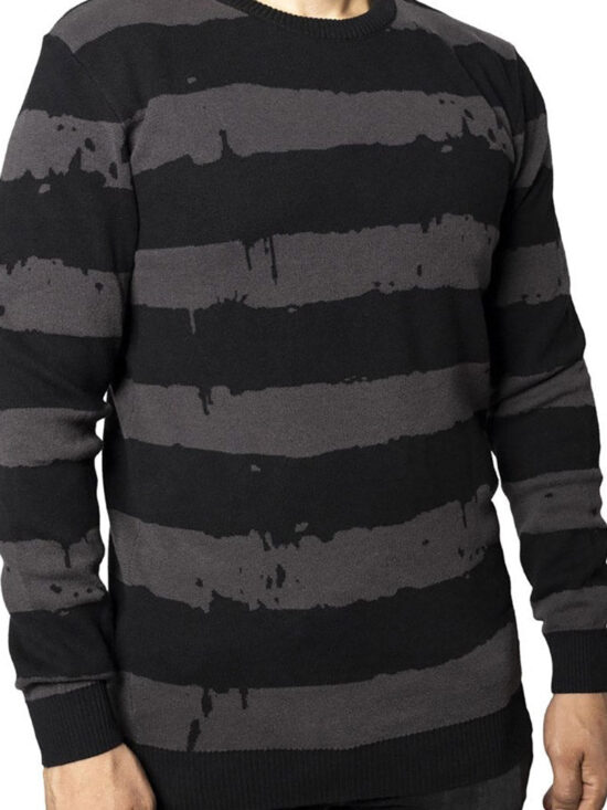 Destroyer Stripe Gray Sweater