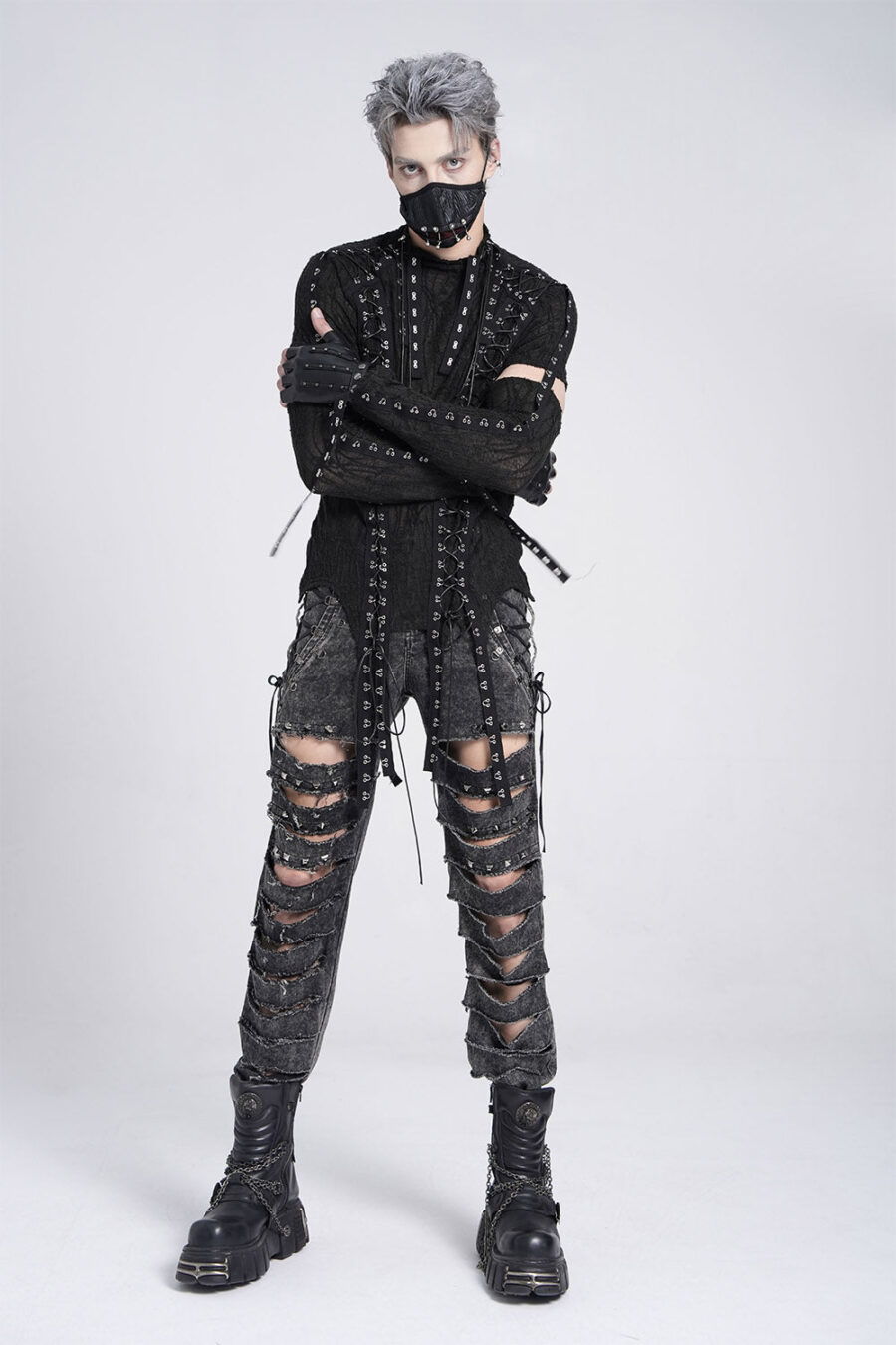 Paranormal Lace-Up Long Sleeve Top